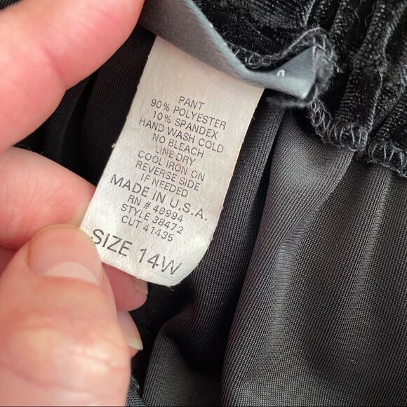 Dress Barn Collection Jacket Shell Combo Pull On Velvet Pants 14W - Picture 7 of 9